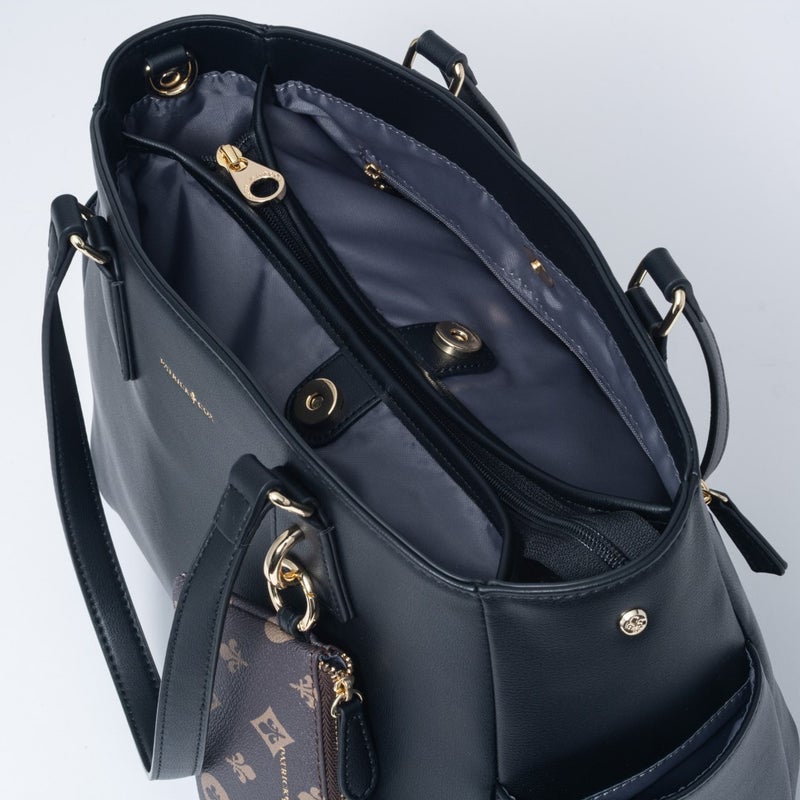 PATRICK COX クラシカルリリーチャーム 2WAYトート ブラック