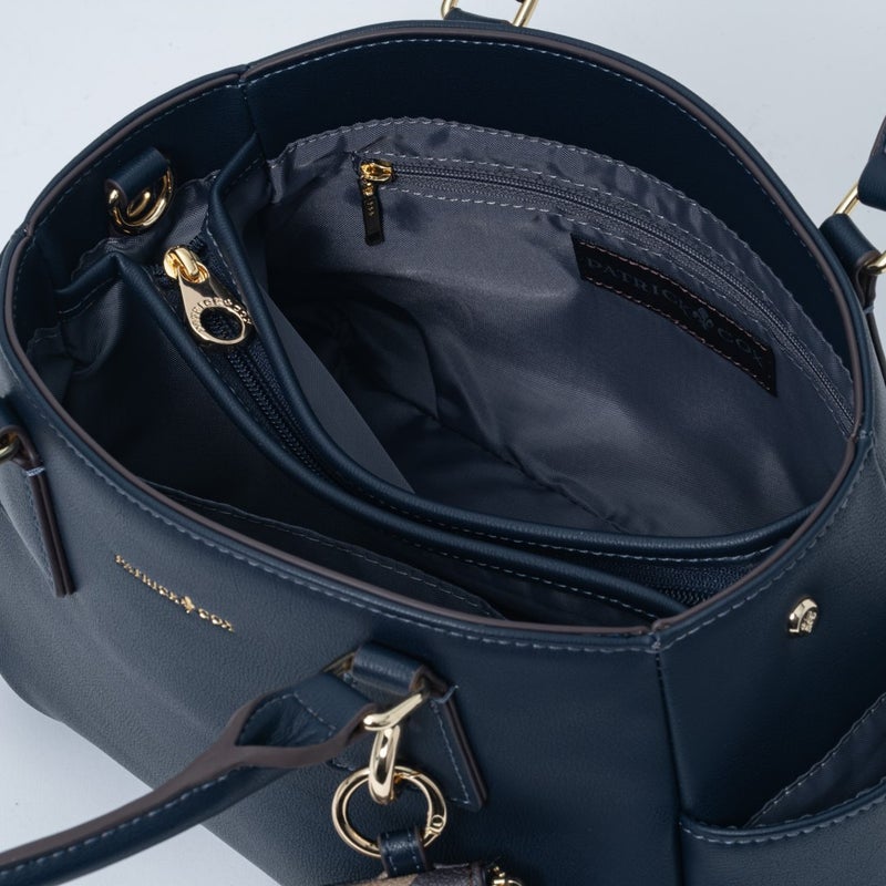 PATRICK COX クラシカルリリーチャーム 2WAYハンド ネイビー