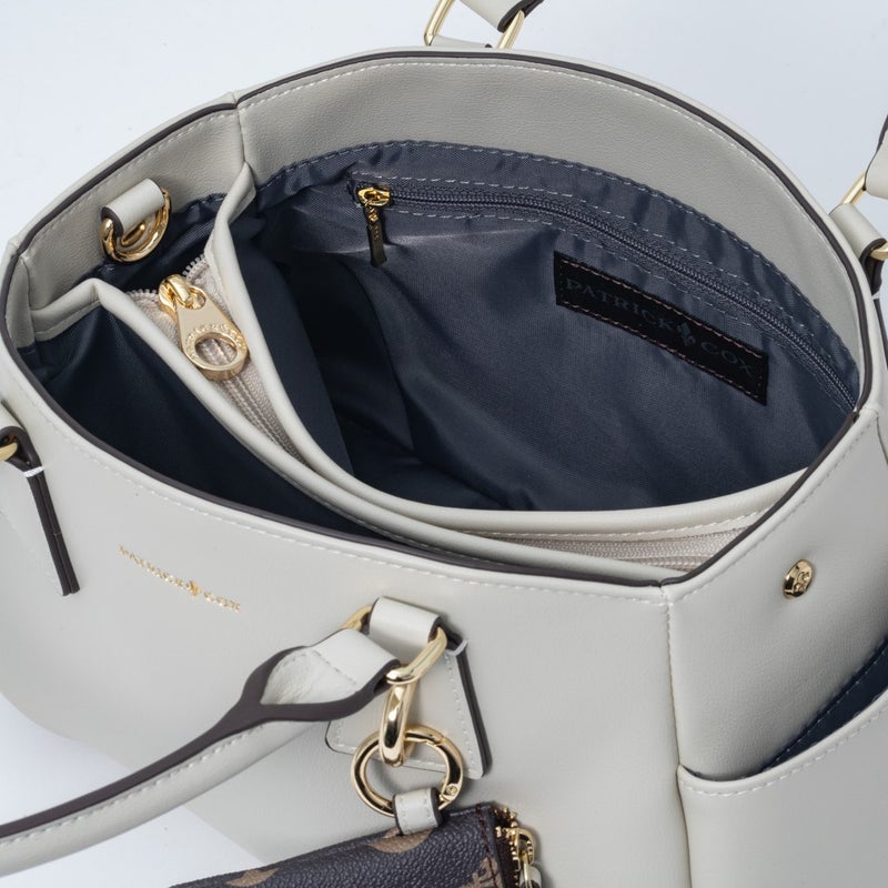 PATRICK COX クラシカルリリーチャーム 2WAYハンド ホワイト