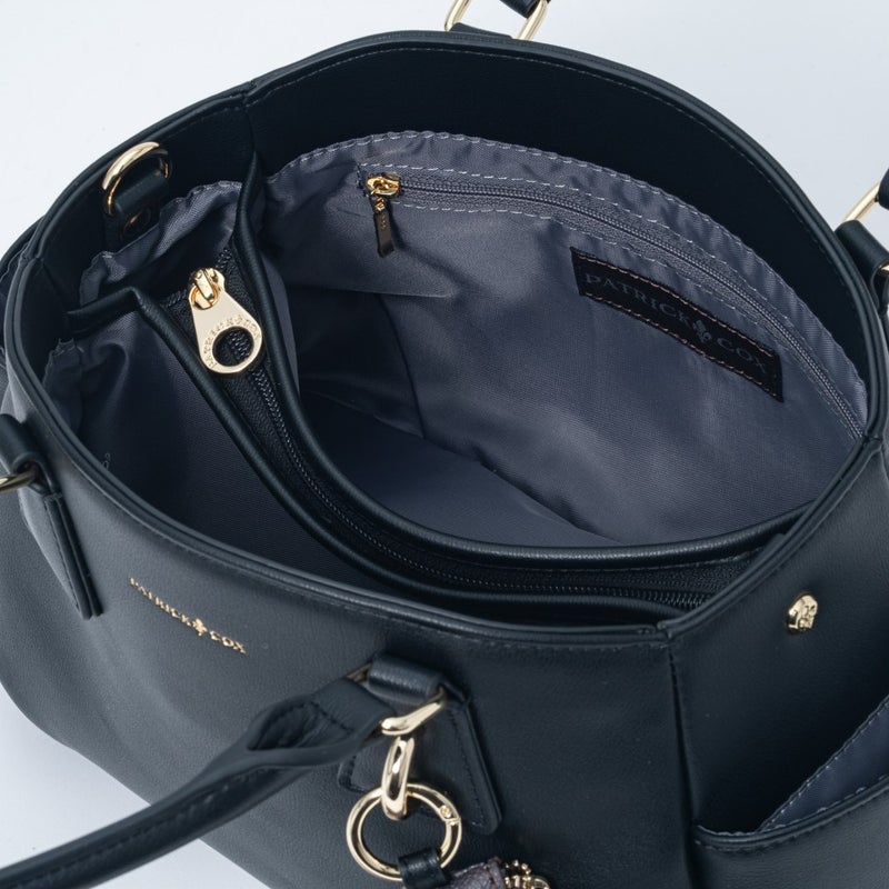 PATRICK COX クラシカルリリーチャーム 2WAYハンド ブラック