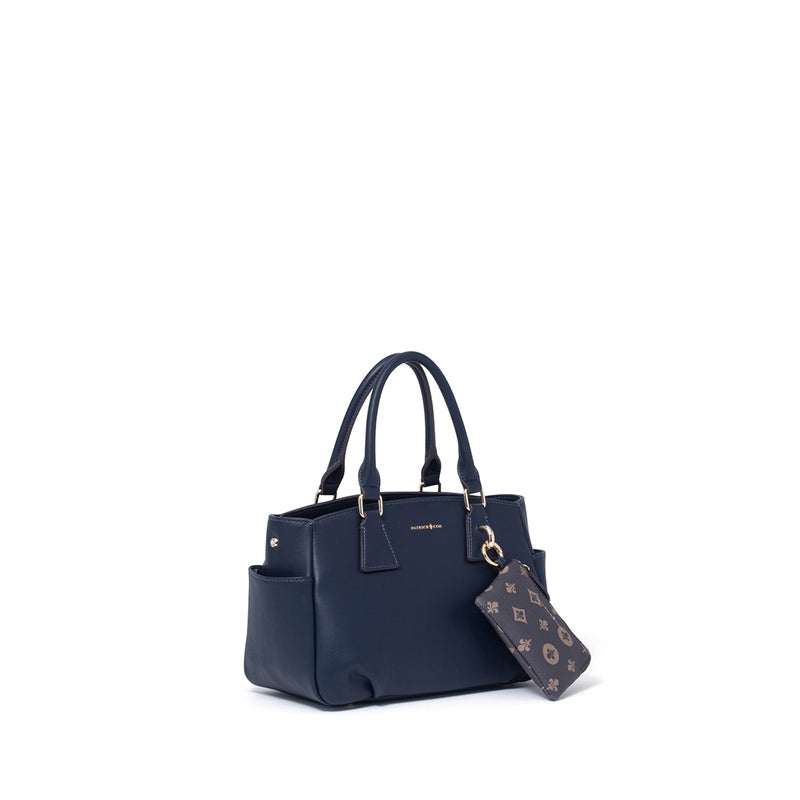 PATRICK COX クラシカルリリーチャーム 2WAYハンド ネイビー