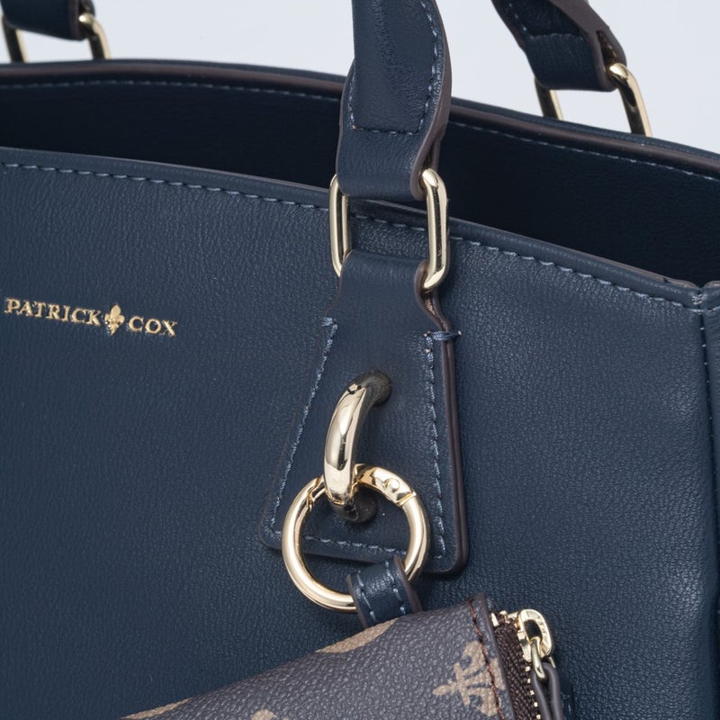 PATRICK COX クラシカルリリーチャーム 2WAYハンド ネイビー