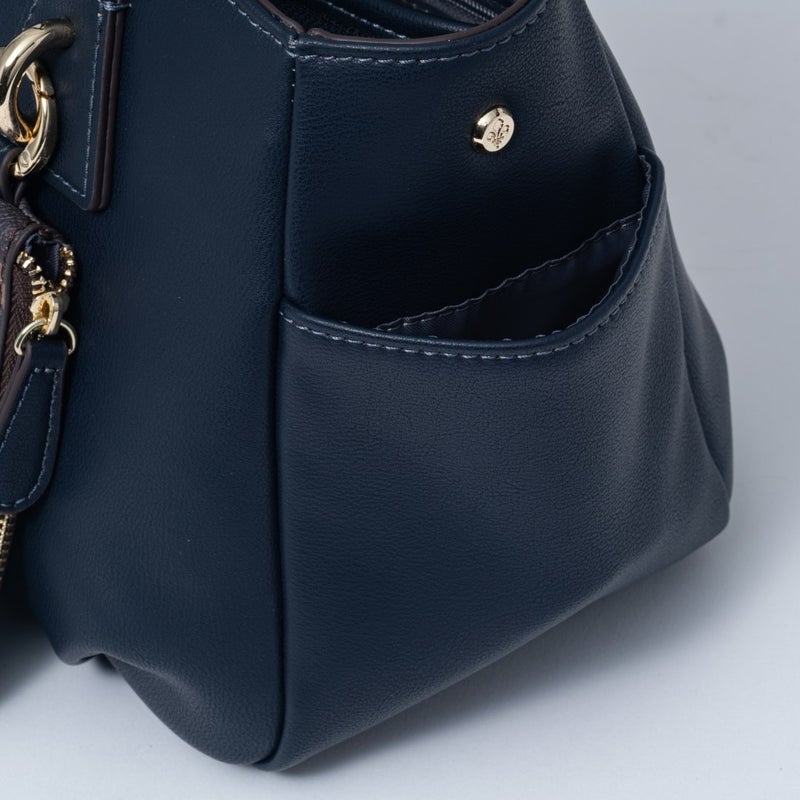 PATRICK COX クラシカルリリーチャーム 2WAYハンド ネイビー