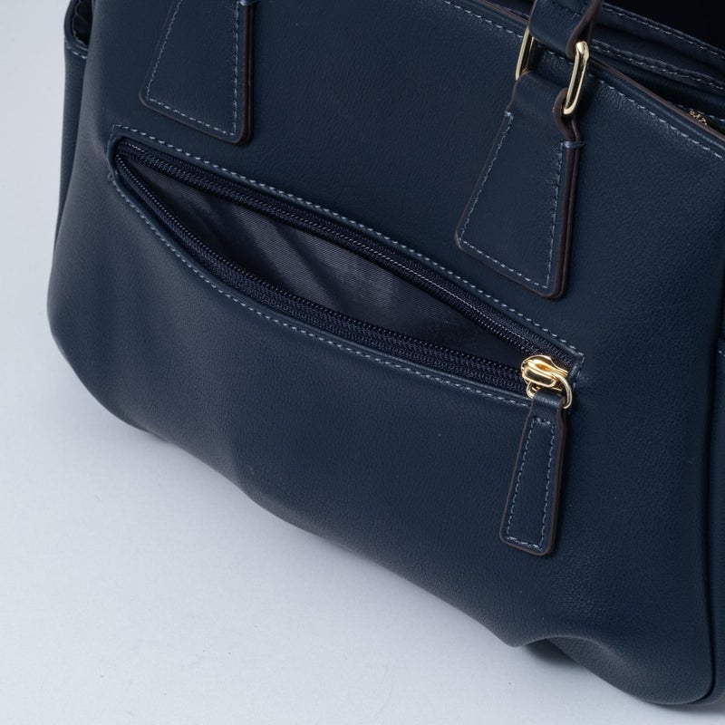 PATRICK COX クラシカルリリーチャーム 2WAYハンド ネイビー