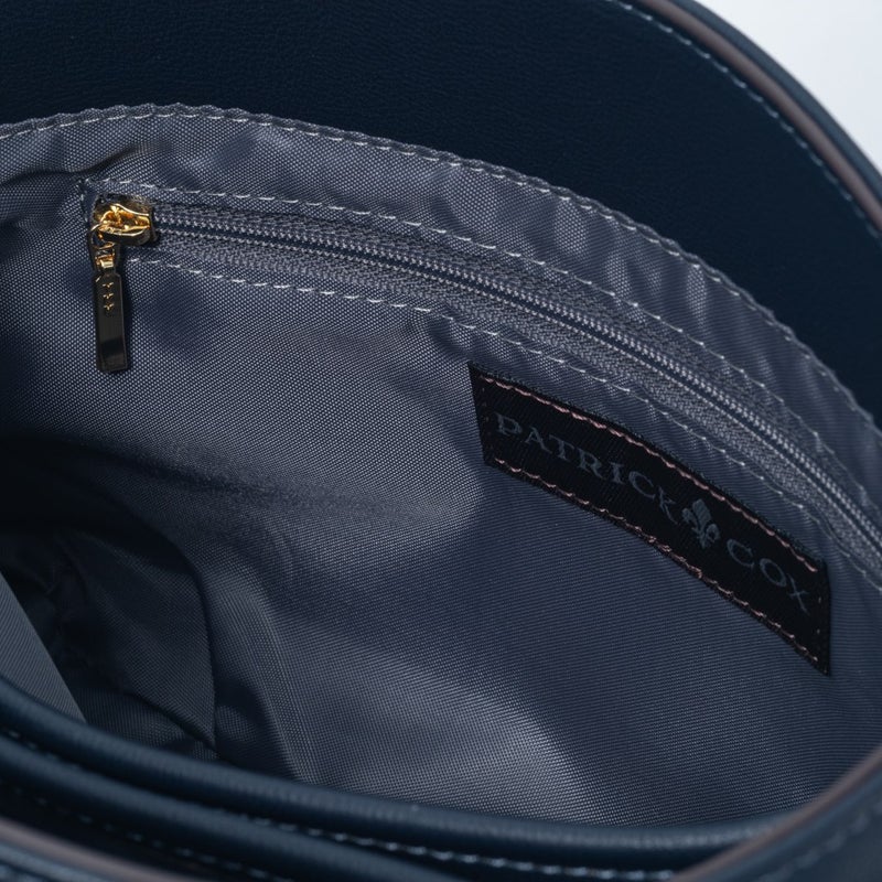 PATRICK COX クラシカルリリーチャーム 2WAYハンド ネイビー