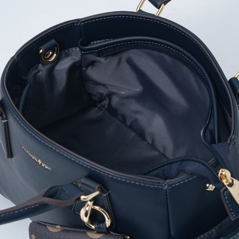 PATRICK COX クラシカルリリーチャーム 2WAYハンド ネイビー