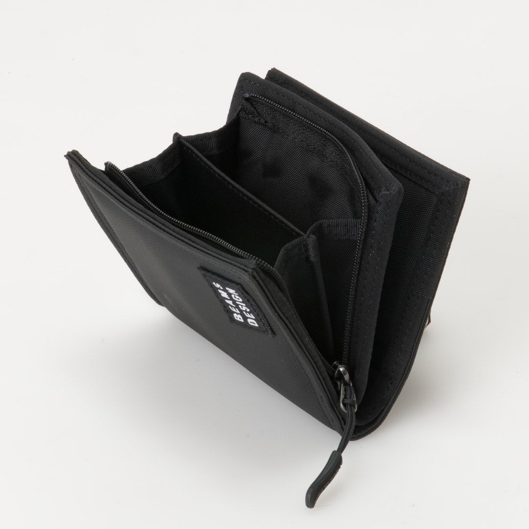BEAMS DESIGN Passive 二つ折り財布【BMMW6CS2】 ブラック