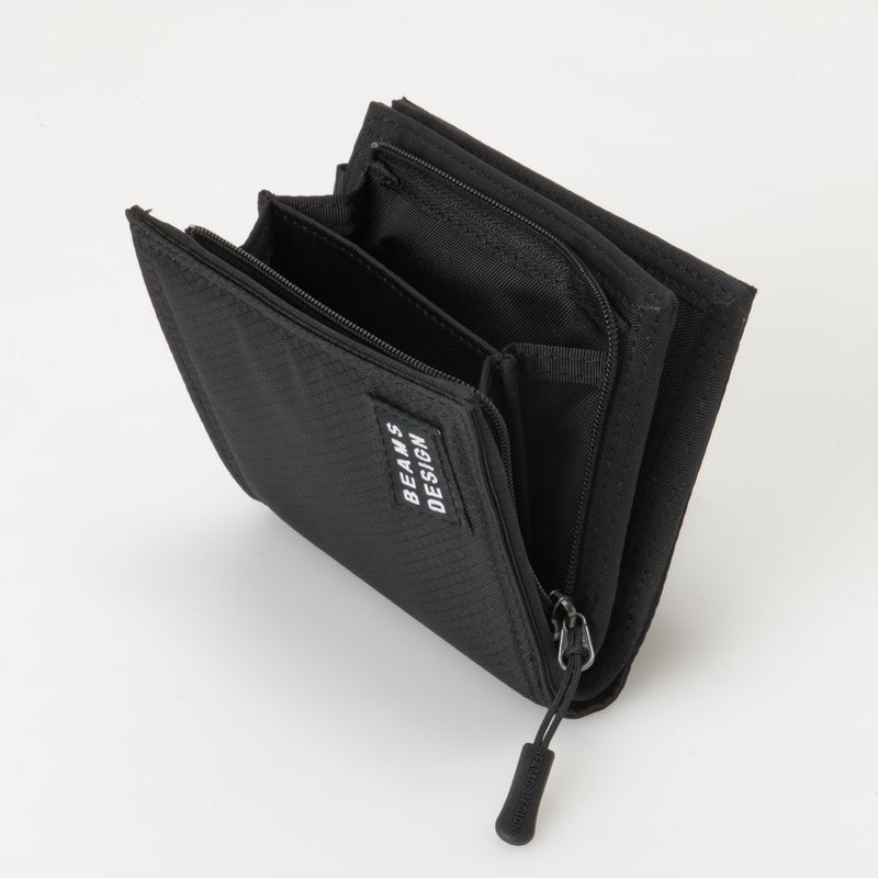 BEAMS DESIGN Aggressive 二つ折り財布【BMMW6JS2】 ブラック