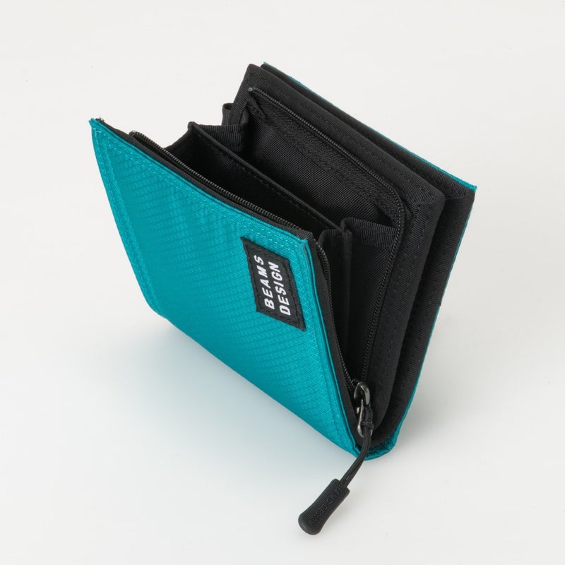 BEAMS DESIGN Aggressive 二つ折り財布【BMMW6JS2】 ターコイズブルー