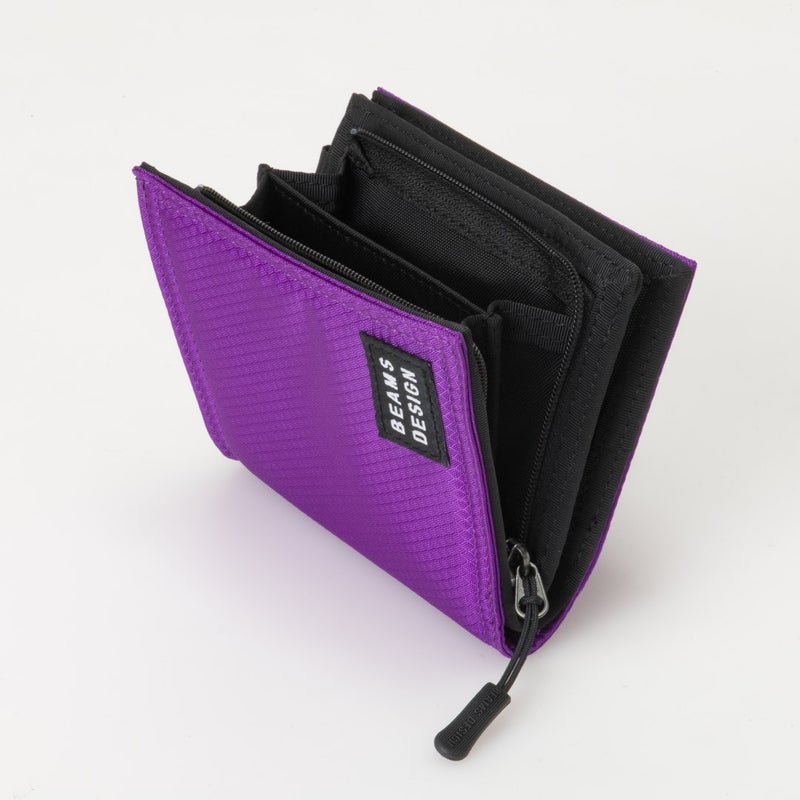 BEAMS DESIGN Aggressive 二つ折り財布【BMMW6JS2】 パープル