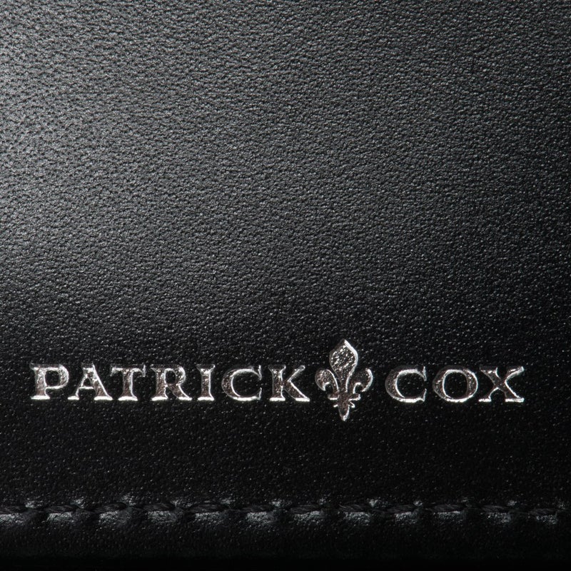 PATRICK COX CROWN PYTHON ラウンドファスナー二つ折り財布 ブラック×ブラック