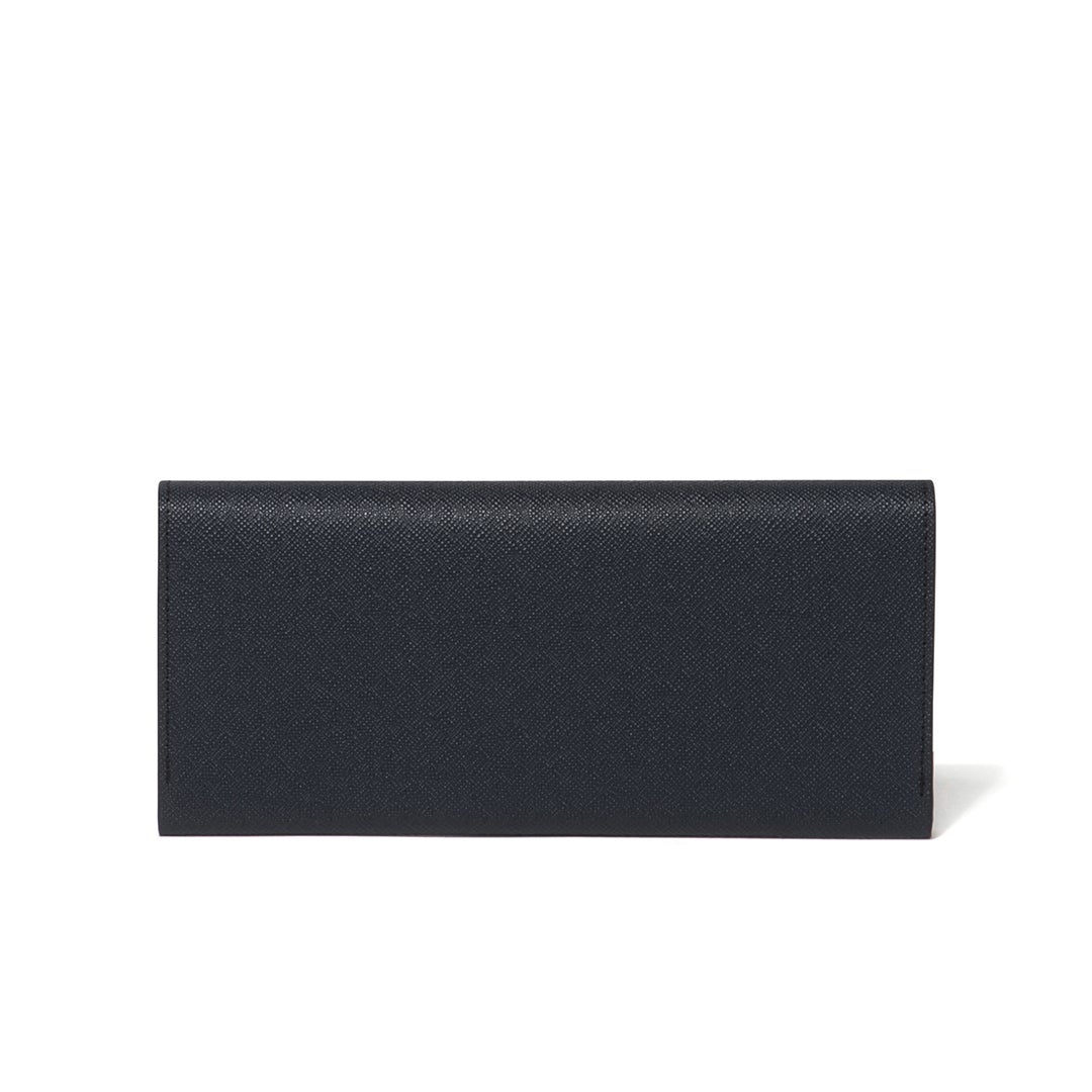 LANVIN COLLECTION couleur du vin かぶせ型長財布(2026年春夏限定カラー) ネイビー
