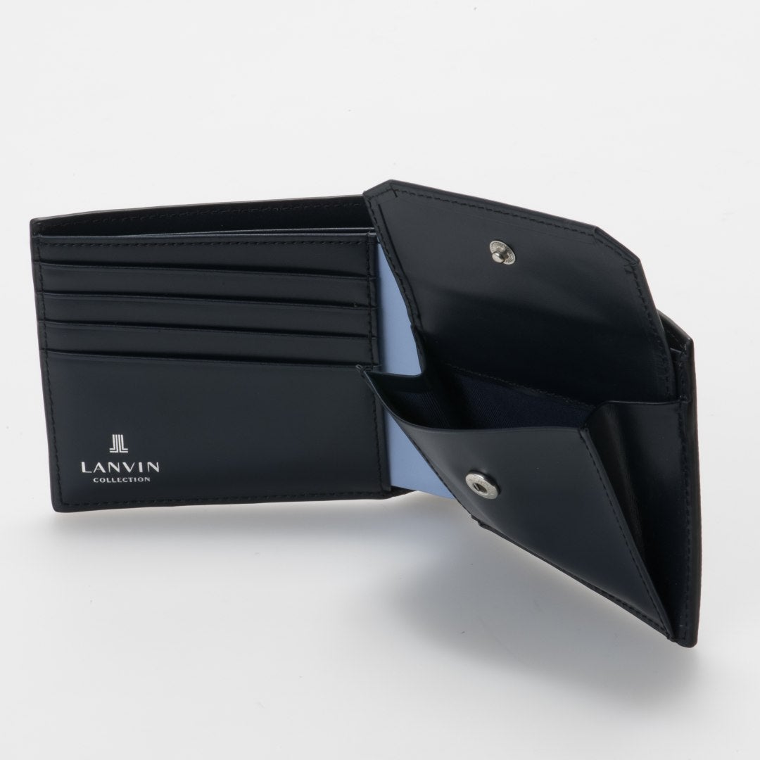 LANVIN COLLECTION couleur du vin 小銭入れ付き二つ折り財布(2026年春夏限定カラー) ネイビー