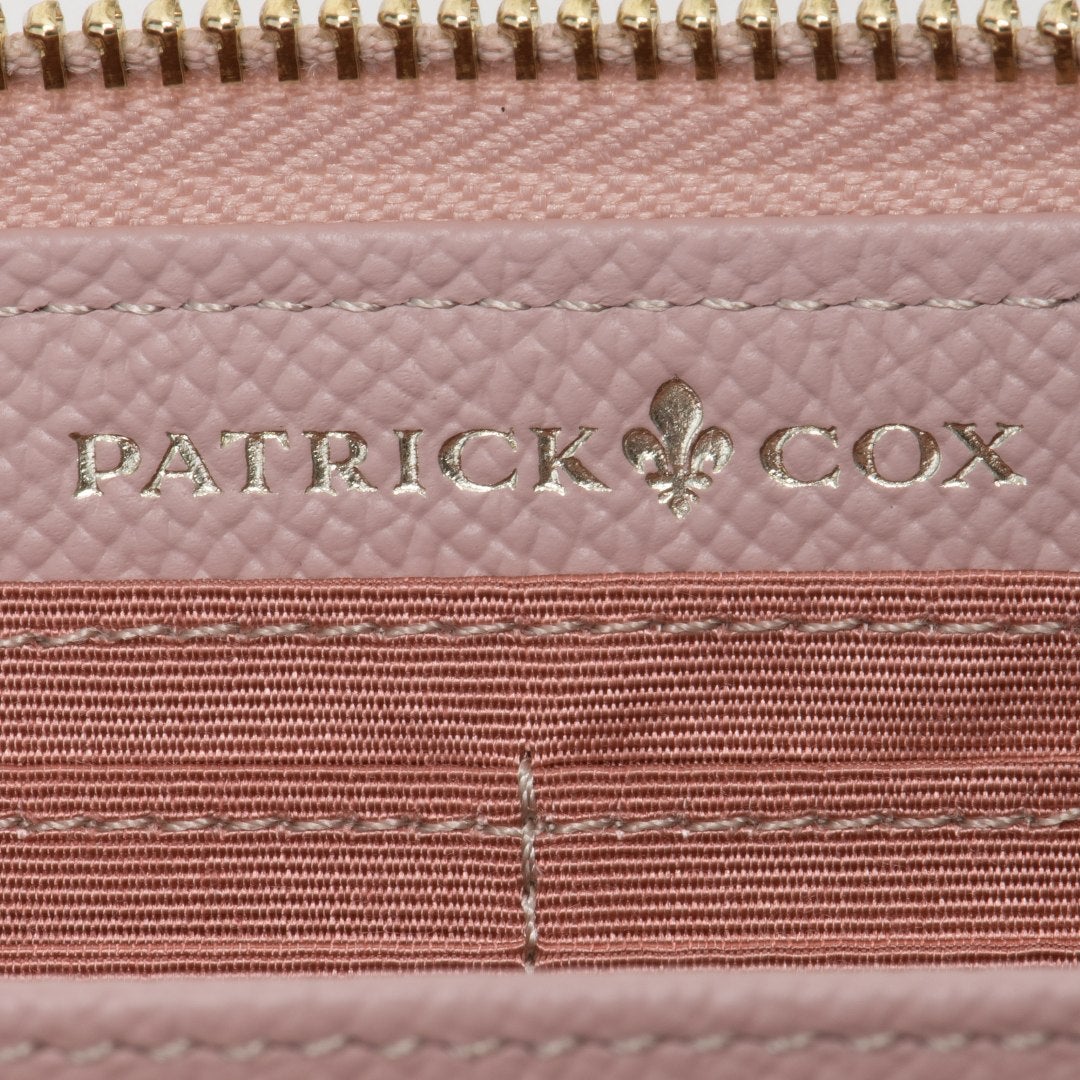 PATRICK COXクラシカルリリー ラウンドファスナー 長財布 ピンク