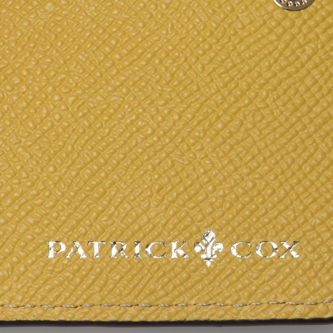 PATRICK COXクラシカルリリー L字ファスナー折り財布 イエロー