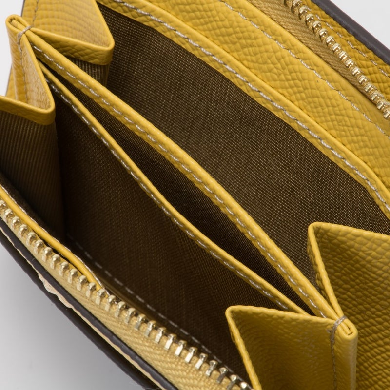 PATRICK COXクラシカルリリー L字ファスナー折り財布 イエロー