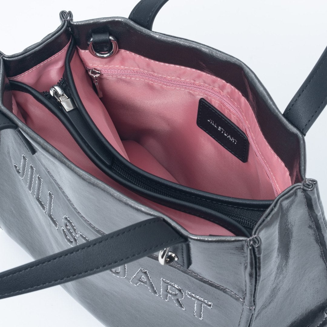 JILL STUART フローズン 2WAYトート シルバー