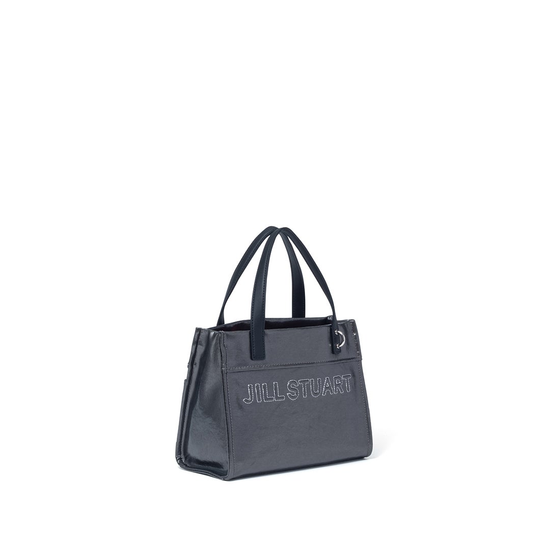 JILL STUART フローズン 2WAYトート シルバー