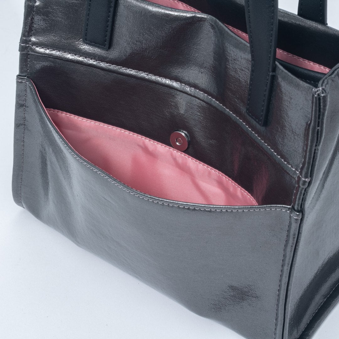JILL STUART フローズン 2WAYトート シルバー