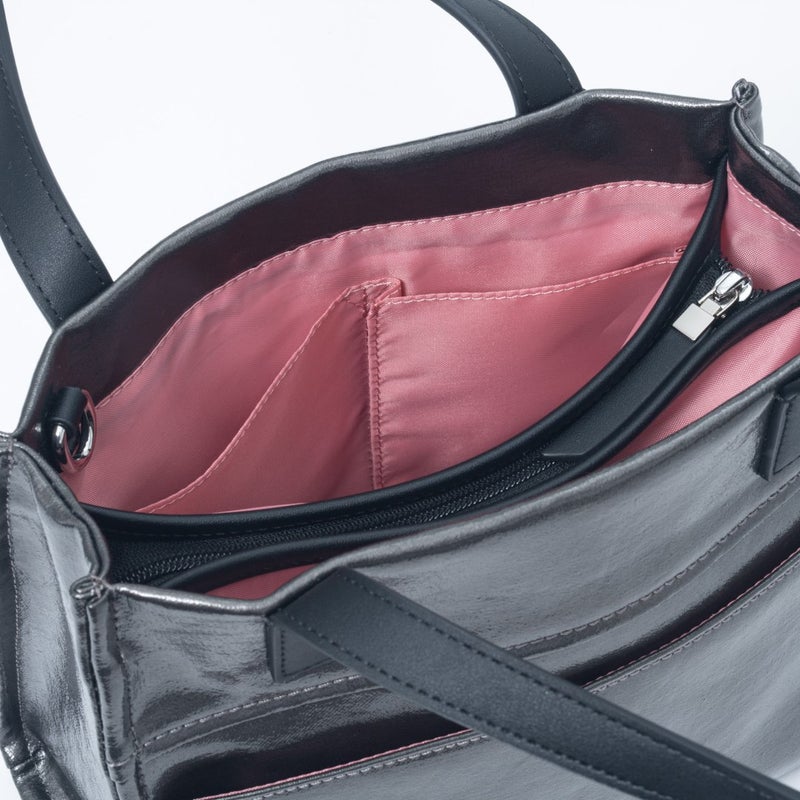 JILL STUART フローズン 2WAYトート シルバー