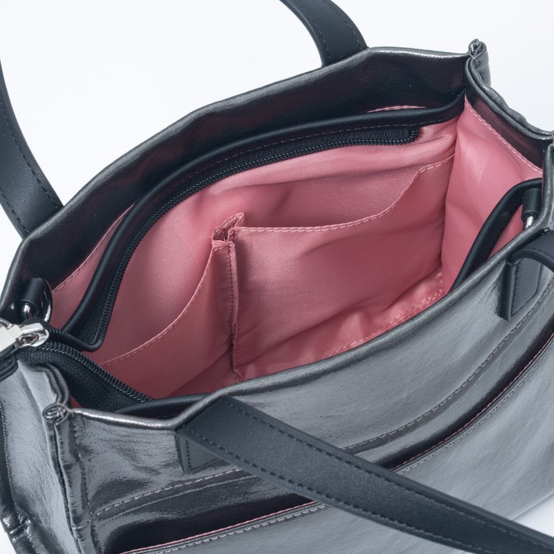 JILL STUART フローズン 2WAYトート シルバー