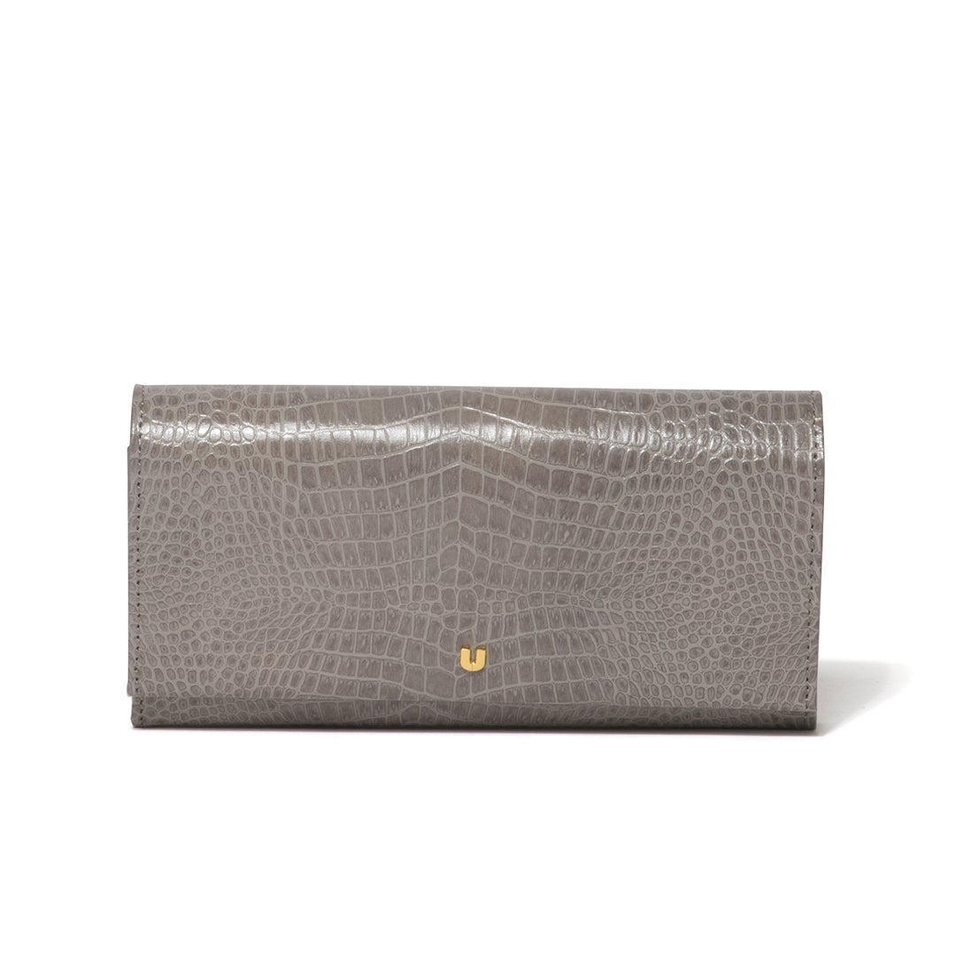 U by ungaro クロード ダブルファスナー長財布 グレー
