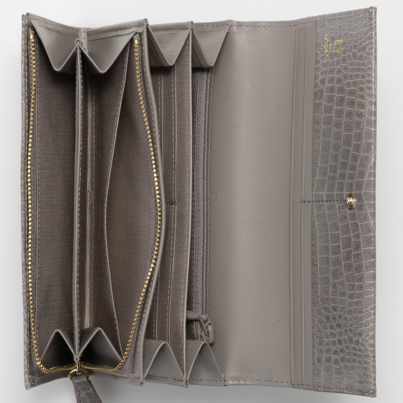U by ungaro クロード ダブルファスナー長財布 グレー