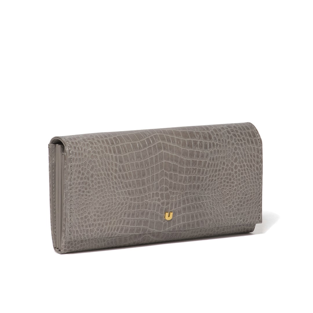 U by ungaro クロード ダブルファスナー長財布 グレー