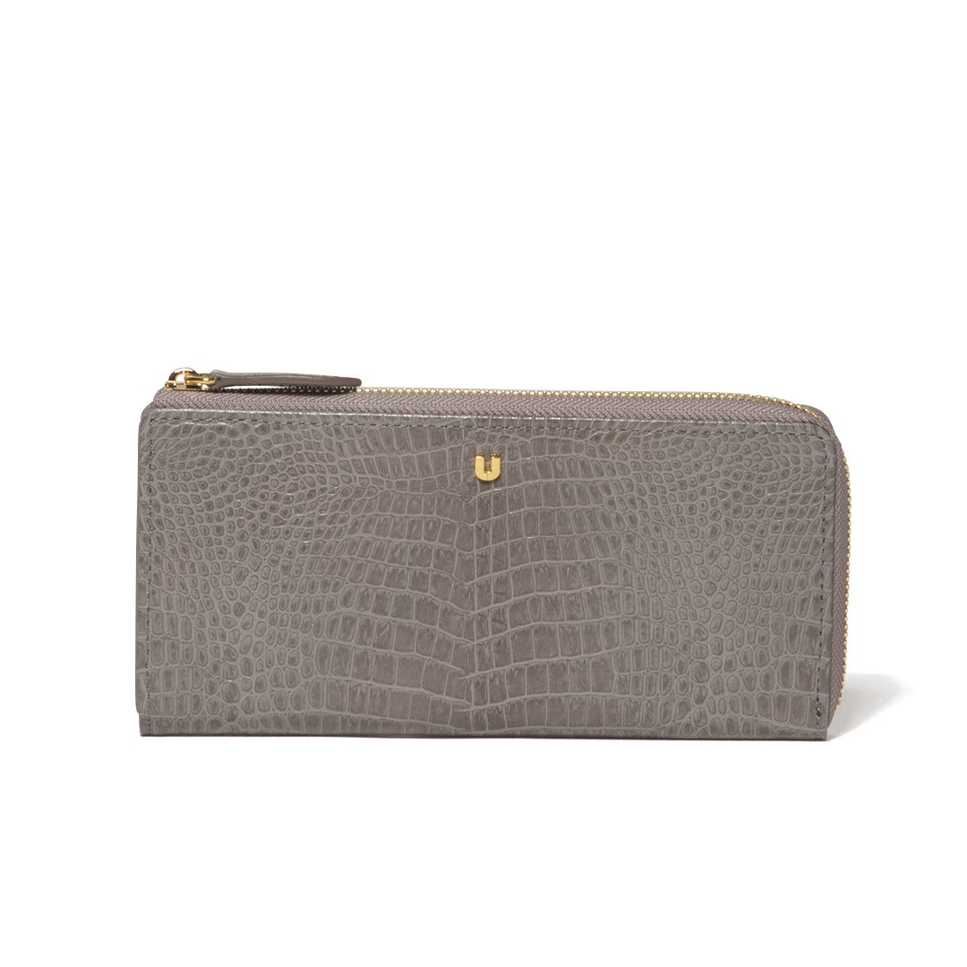 U by ungaro クロード L字ファスナー長財布 グレー