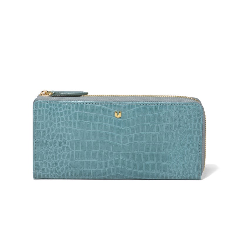 U by ungaro クロード L字ファスナー長財布 ブルー