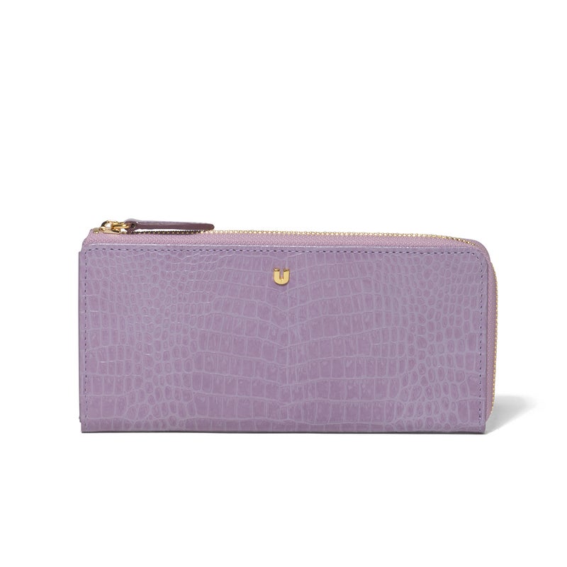U by ungaro クロード L字ファスナー長財布 ラベンダー