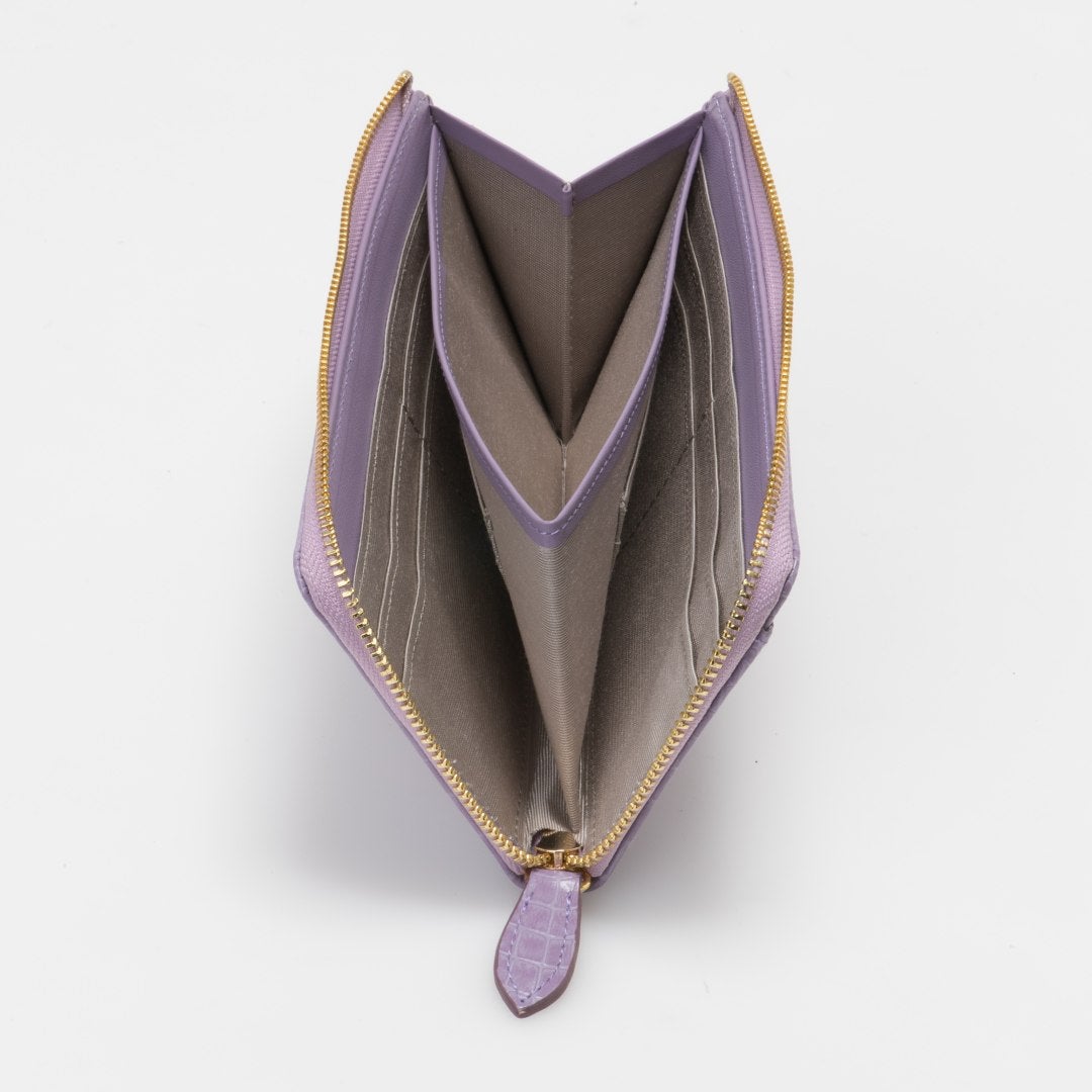 U by ungaro クロード L字ファスナー長財布 ラベンダー