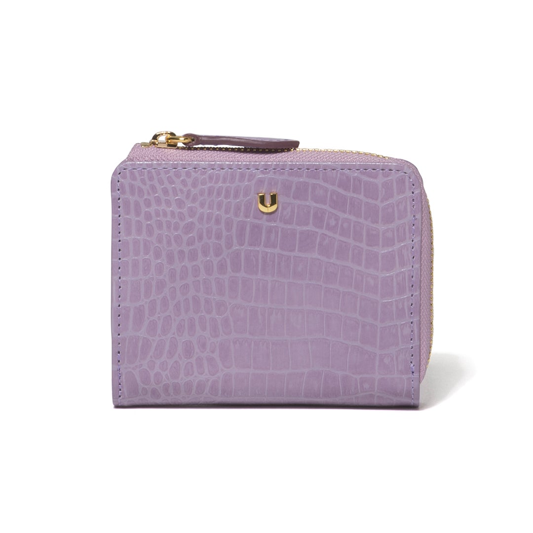U by ungaro クロード L字ファスナー折り財布 ラベンダー