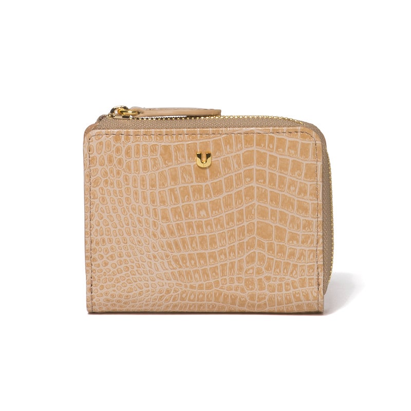 U by ungaro クロード L字ファスナー折り財布 ベージュ