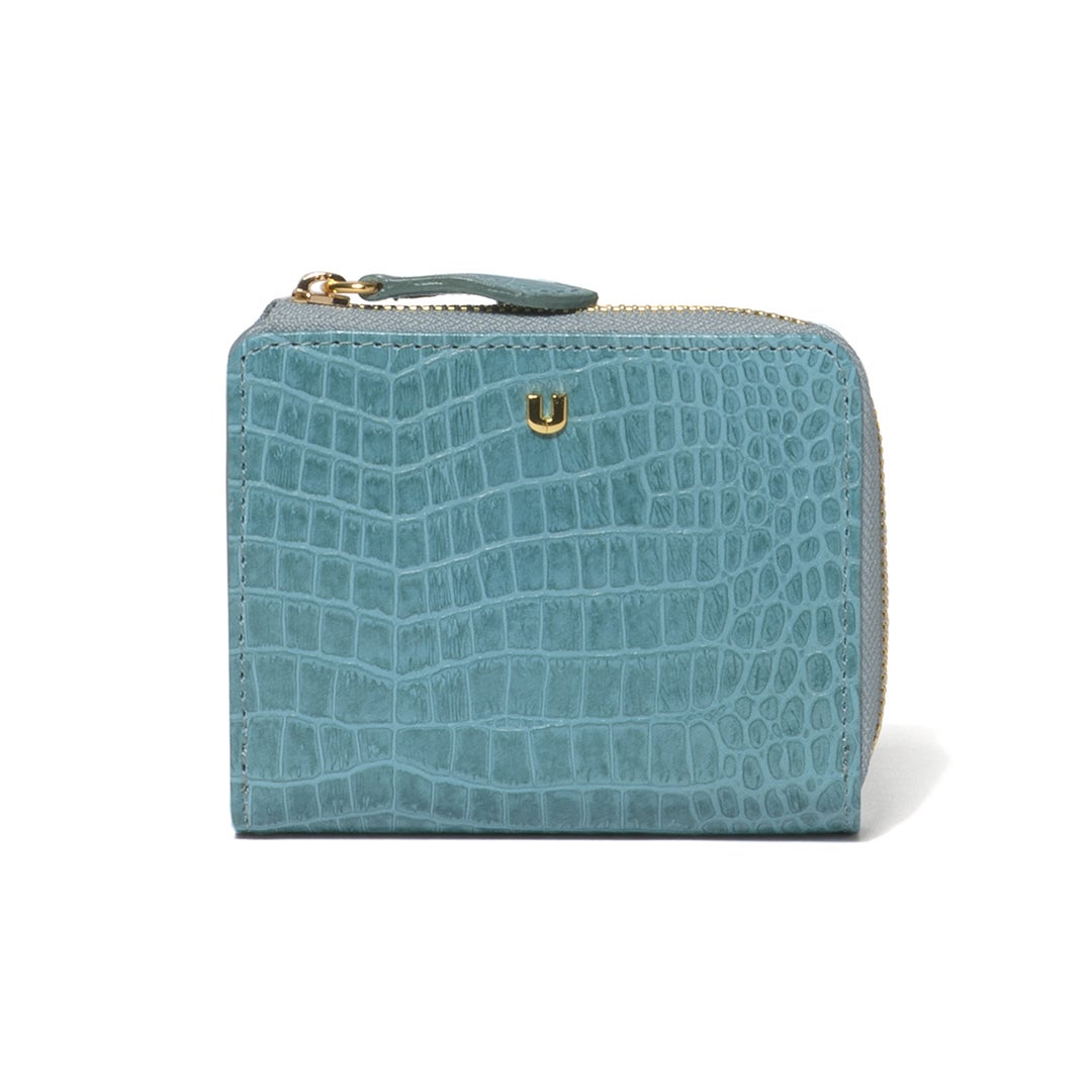 U by ungaro クロード L字ファスナー折り財布 ブルー