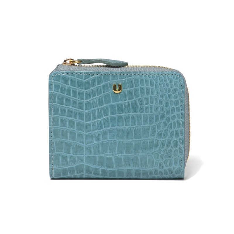 U by ungaro クロード L字ファスナー折り財布 ブルー