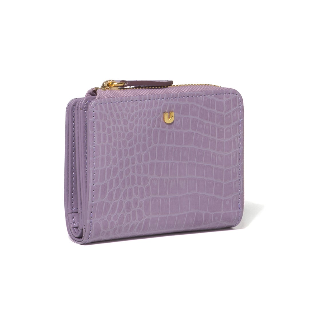 U by ungaro クロード L字ファスナー折り財布 ラベンダー