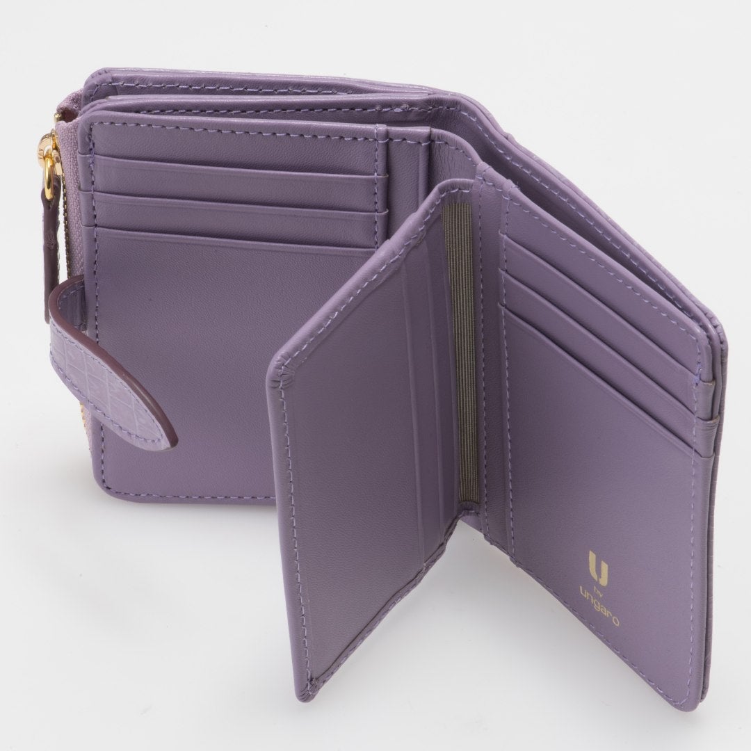 U by ungaro クロード L字ファスナー折り財布 ラベンダー