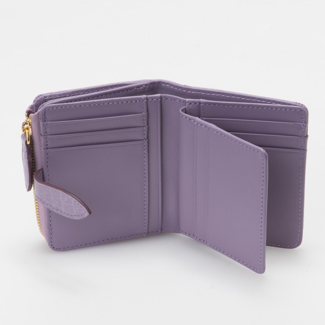 U by ungaro クロード L字ファスナー折り財布 ラベンダー