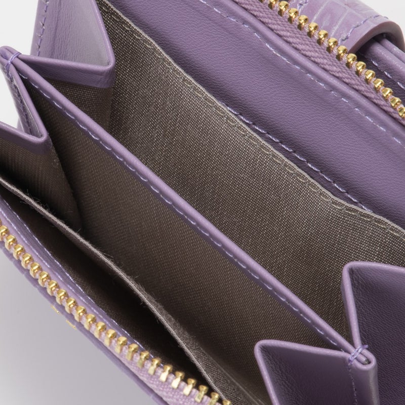 U by ungaro クロード L字ファスナー折り財布 ラベンダー