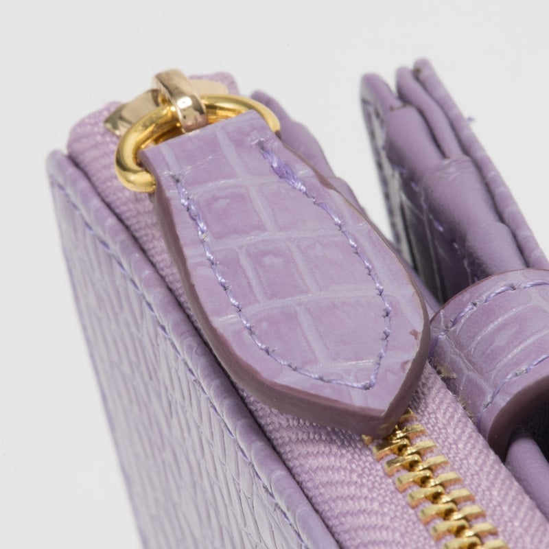 U by ungaro クロード L字ファスナー折り財布 ラベンダー