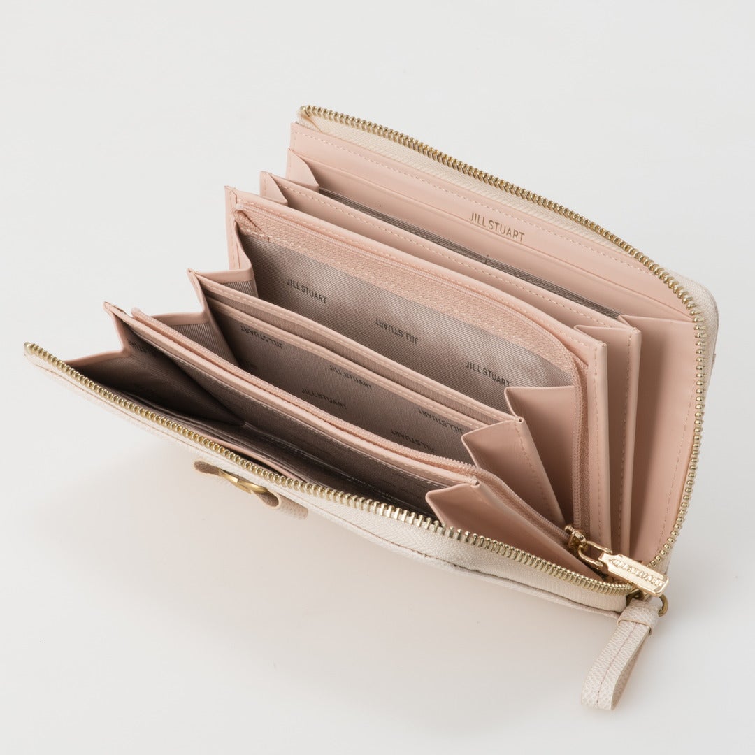 JILL STUART Honey L字ファスナー長財布 クリーム