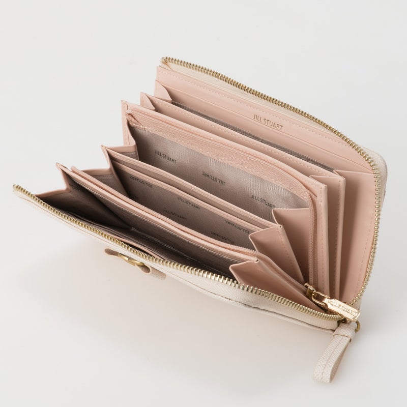 JILL STUART Honey L字ファスナー長財布 クリーム