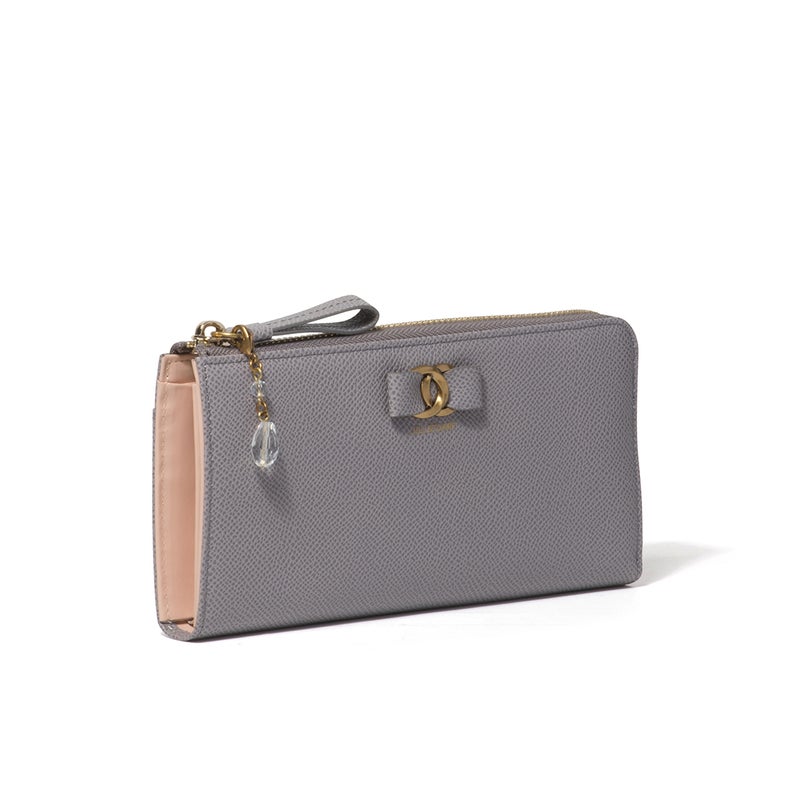 JILL STUART Honey L字ファスナー長財布 グレー