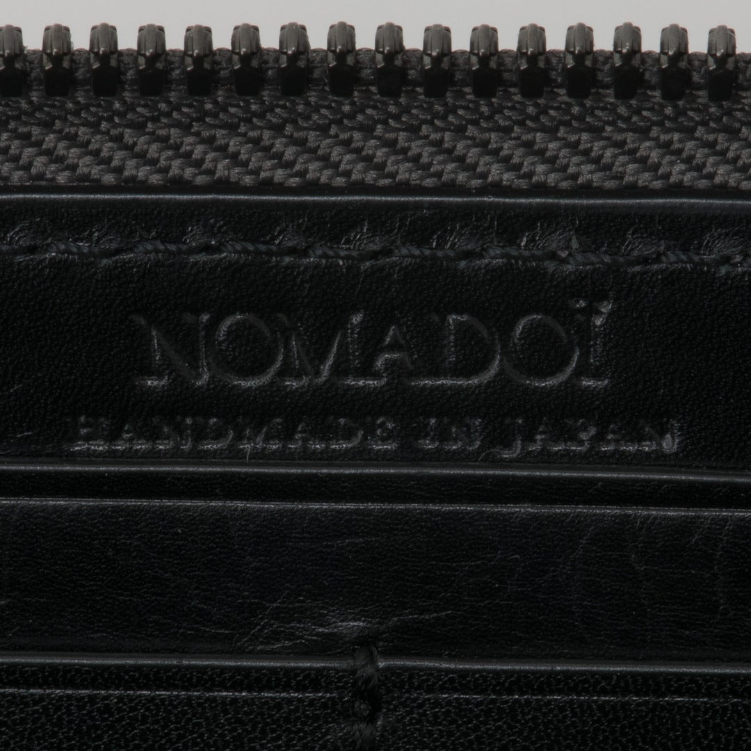 NOMADOIエレファント ラウンドファスナー長財布 グレー