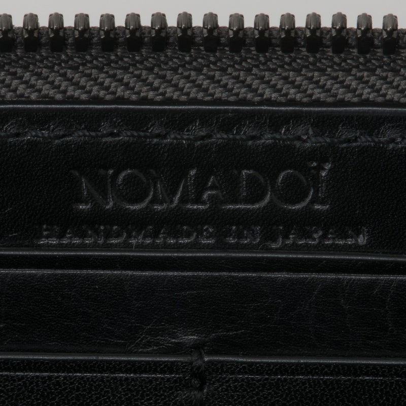 NOMADOIエレファント ラウンドファスナー長財布 グレー