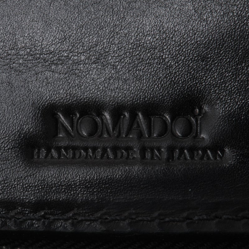 NOMADOIエレファント ミドルラウンド折り財布 ブラック