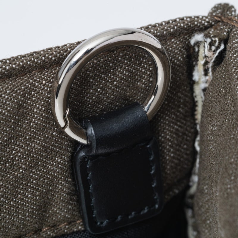 MANIUNOデニム スクエアミニトート(M) カーキ