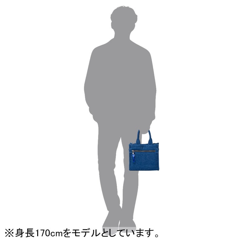 MANIUNO デニム スクエアミニトート(S)