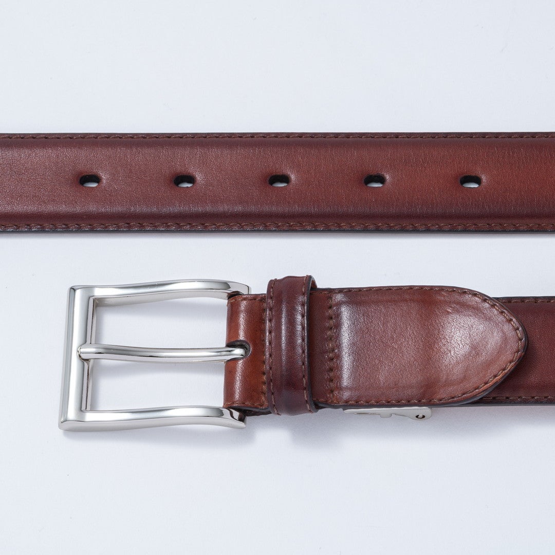 MAGNANNI 30mmハンドペイントレザーベルト【MGMB6000】 ブラウン